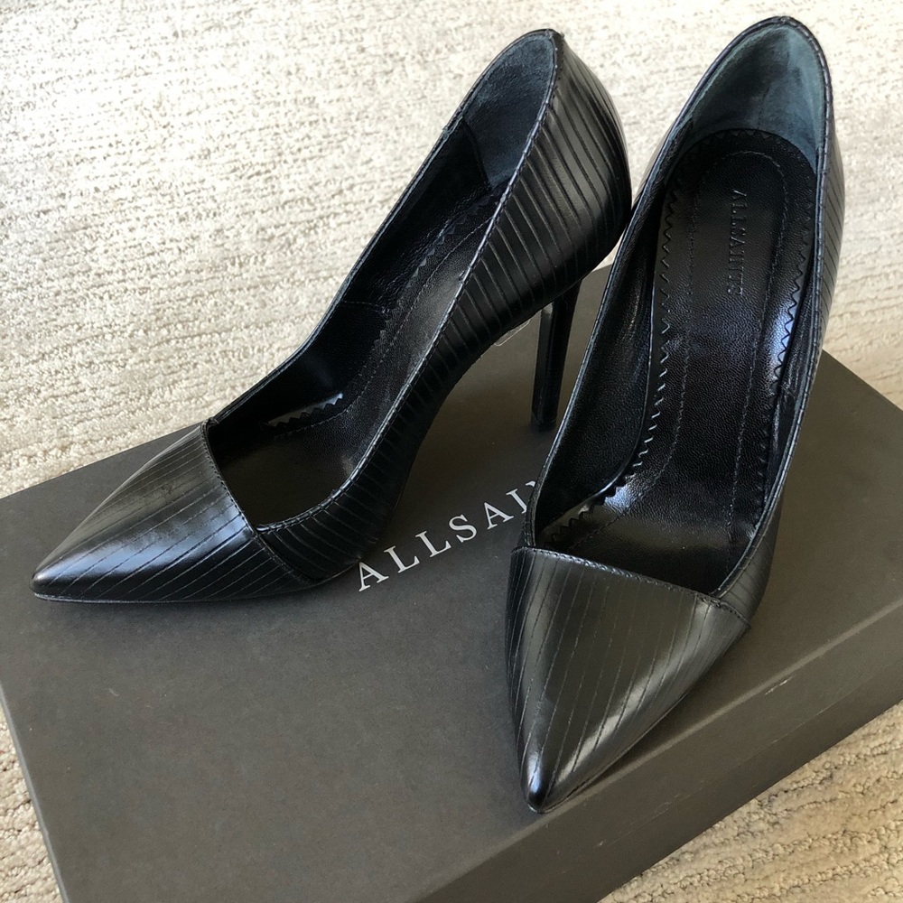 All Saints Black Leather Pumps 6/36